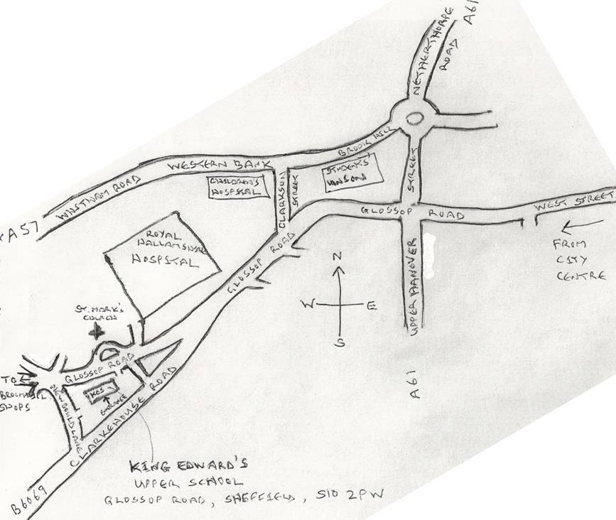 Map showing the location of the venue